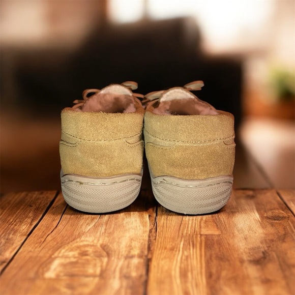 Leather Upper Comfort Women's Tan Moccasins - Picture 7 of 11